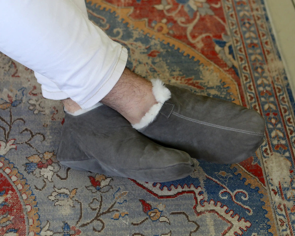 Nubuck Barefoot Home Slippers Sandals Shoes – Gray