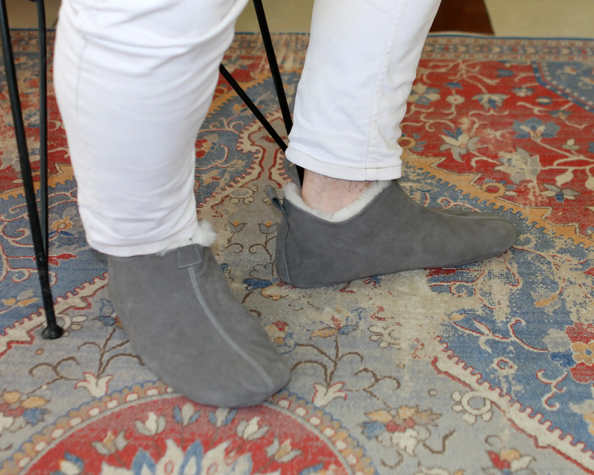 Nubuck Barefoot Home Slippers Sandals Shoes – Gray