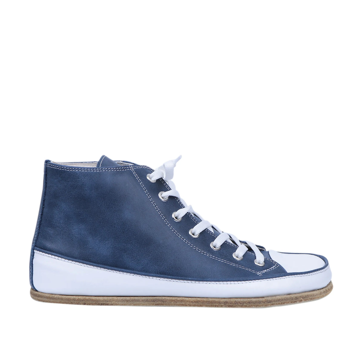 Crazy Barefoot Long Boots Converse Shoes – Classic Sole — Leather Sole – Navy Blue