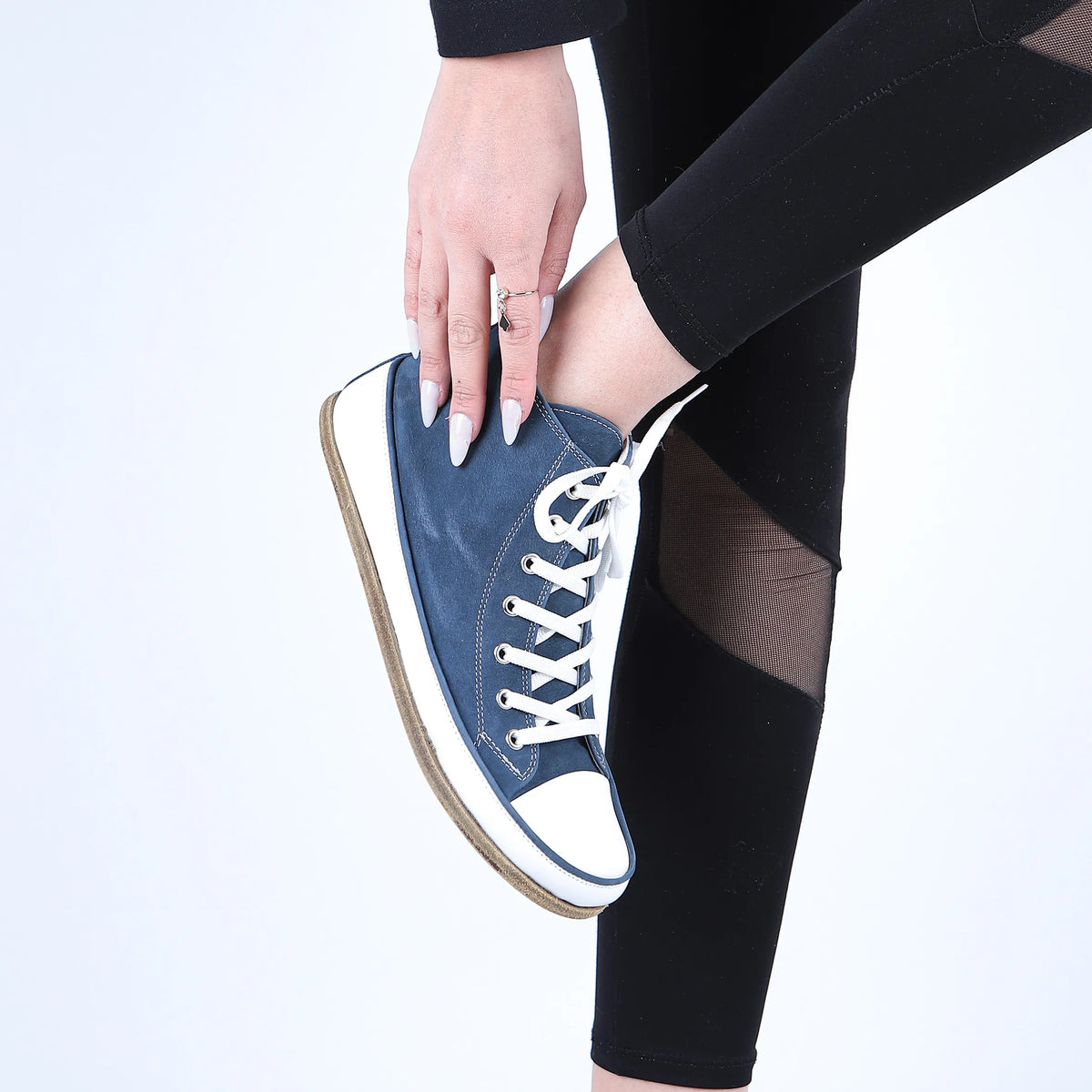 Nubuck Barefoot Long Boots Converse Shoes – Classic Sole — Leather Sole – Jeans