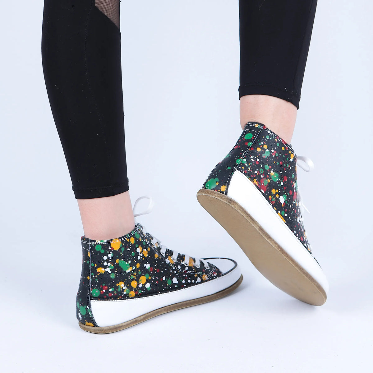Splanter Barefoot Long Boots Converse Shoes – Classic Sole — Leather Sole – Black