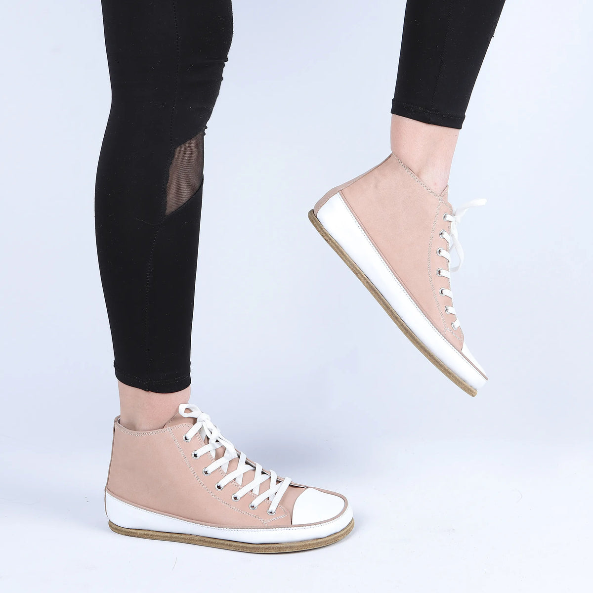Crazy Barefoot Long Boots Converse Shoes – Classic Sole — Leather Sole – Undyed Crust