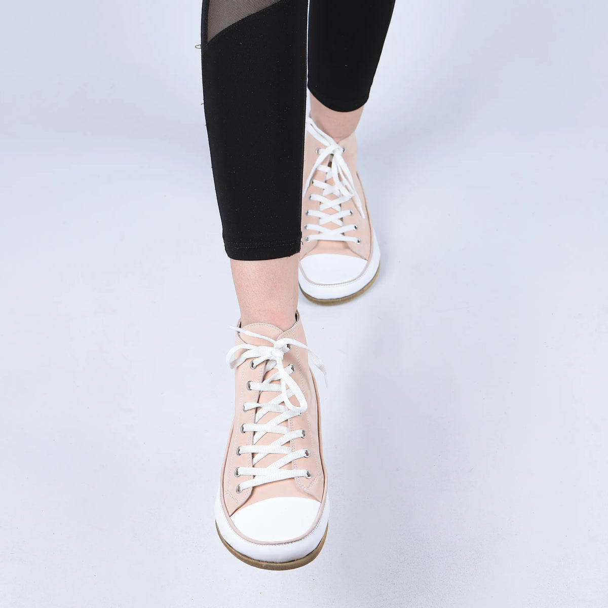 Nubuck Barefoot Long Boots Converse Shoes – Classic Sole — Leather Sole – Cream