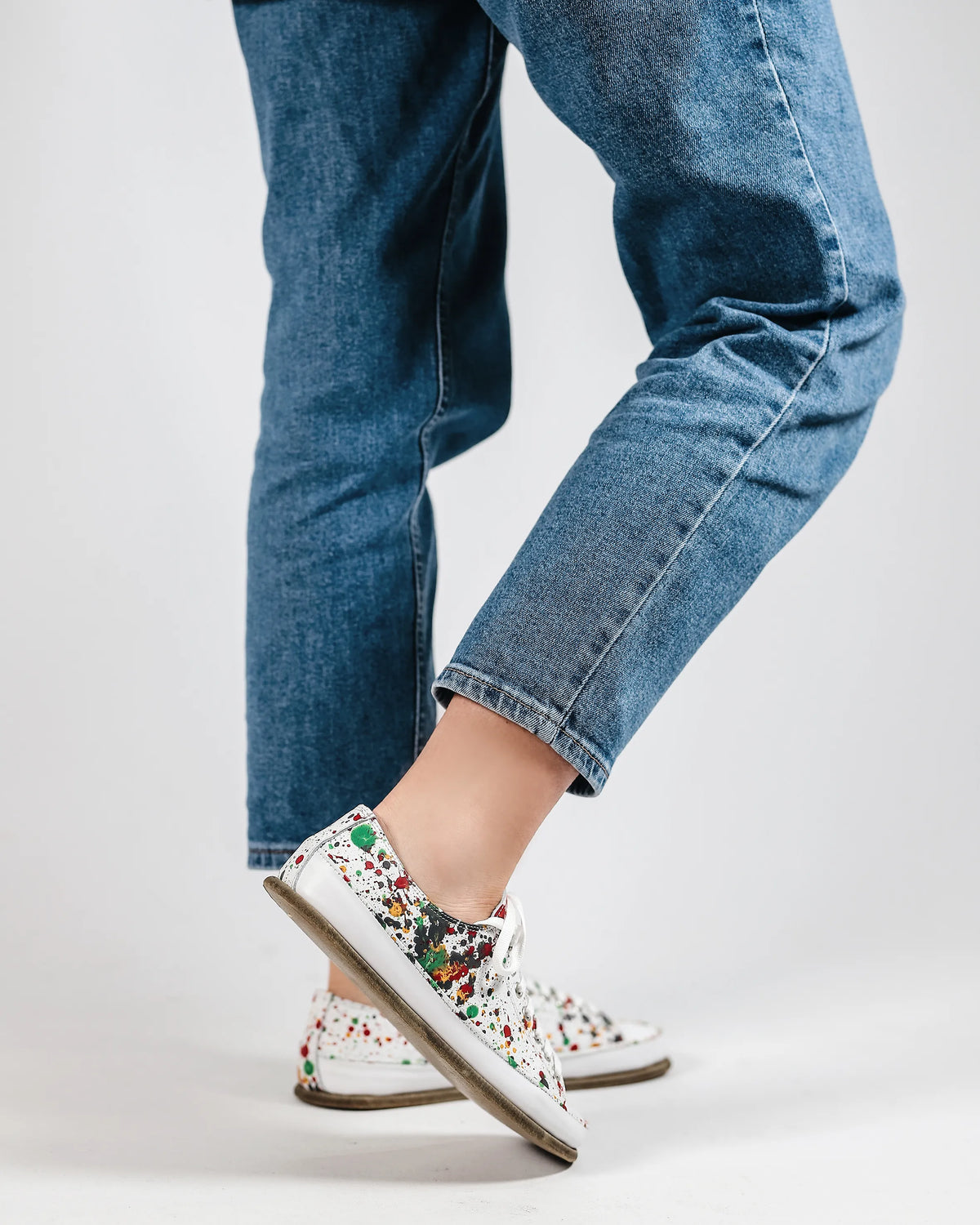 Splanter Barefoot Converse Shoes – Classic Sole — Leather Sole – White