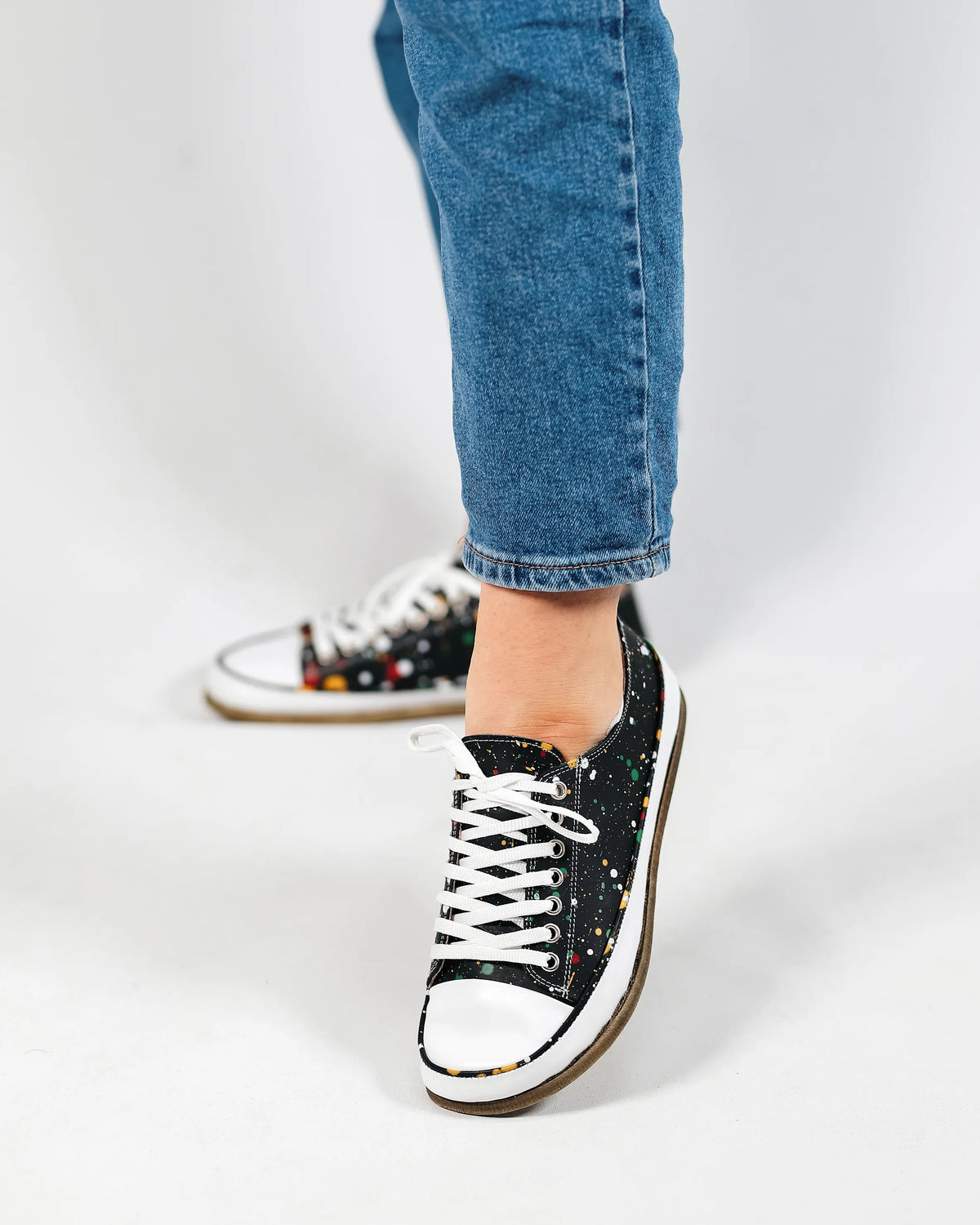 Splanter Barefoot Converse Shoes – Classic Sole — Leather Sole – Black