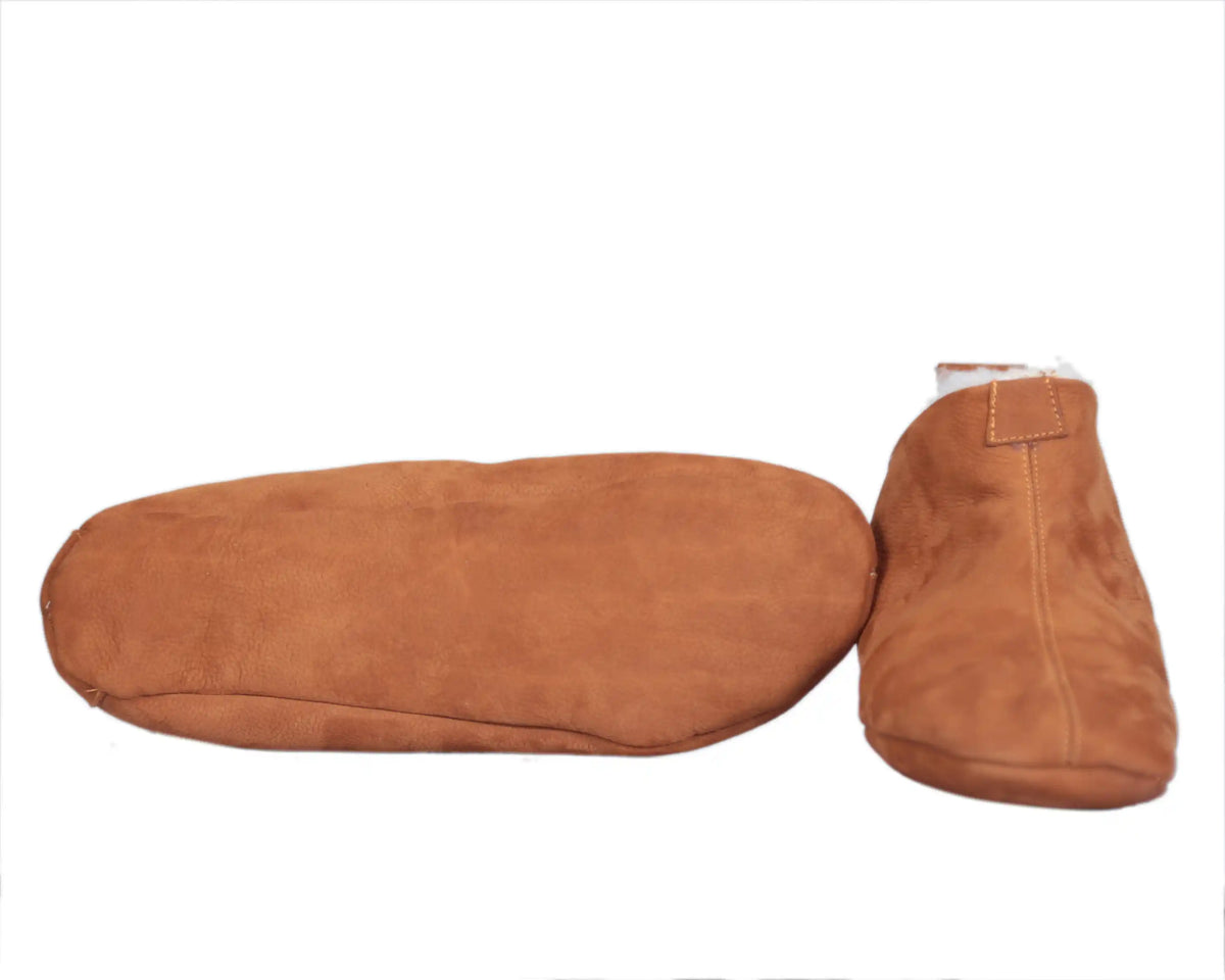 Nubuck Barefoot Home Slippers Sandals Shoes – Tan