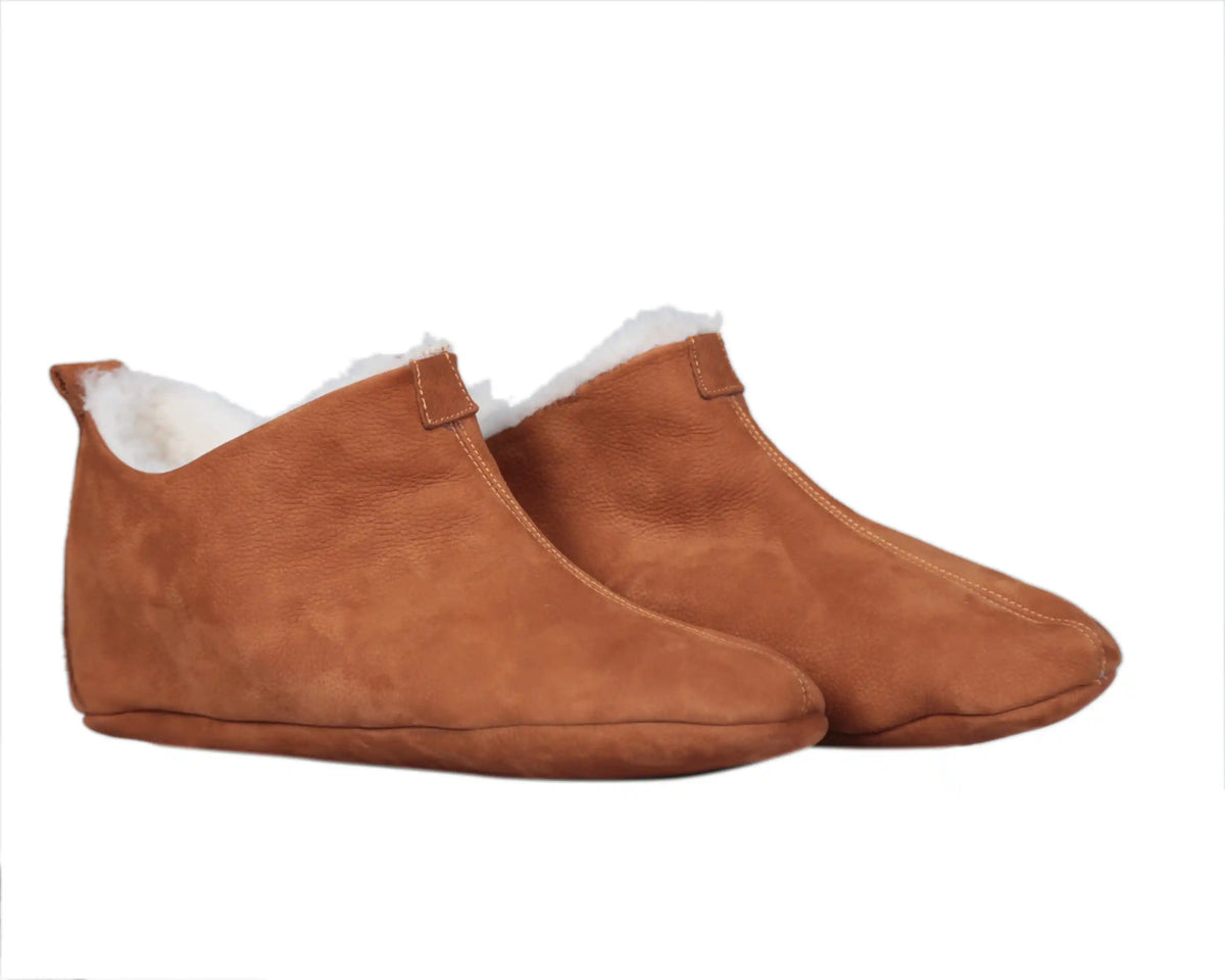 Nubuck Barefoot Home Slippers Sandals Shoes – Tan