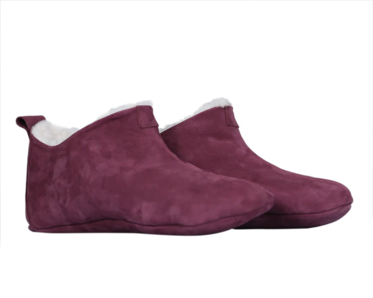 Nubuck Barefoot Home Slippers Sandals Shoes – Burgundy