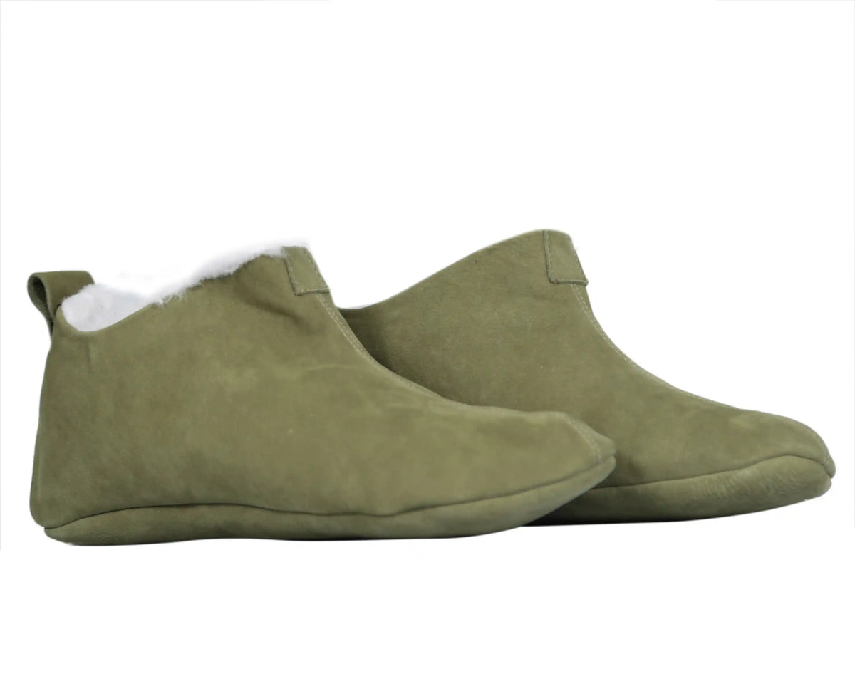 Nubuck Barefoot Home Slippers Sandals Shoes – Green
