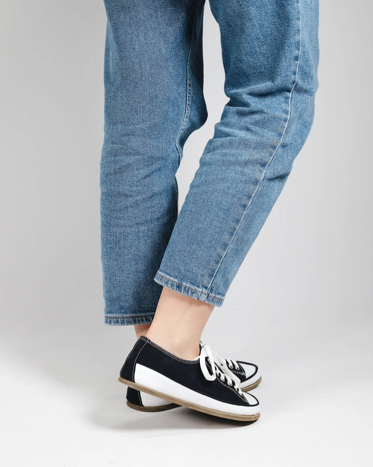 Nubuck Barefoot Converse Shoes – Classic Sole — Leather Sole – Black