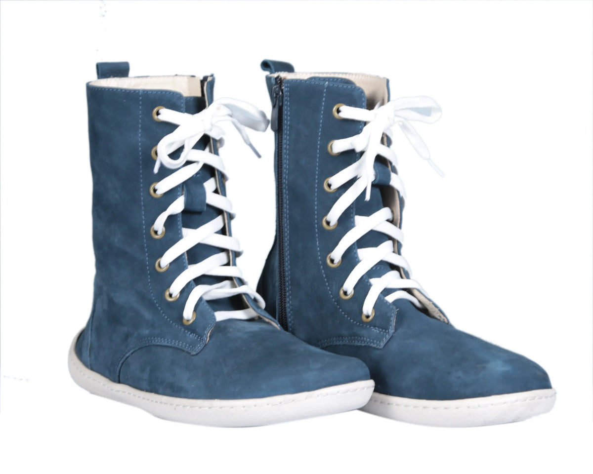 Nubuck Barefoot Long Boots Shoes – 6mm Rubber Sole – Jeans