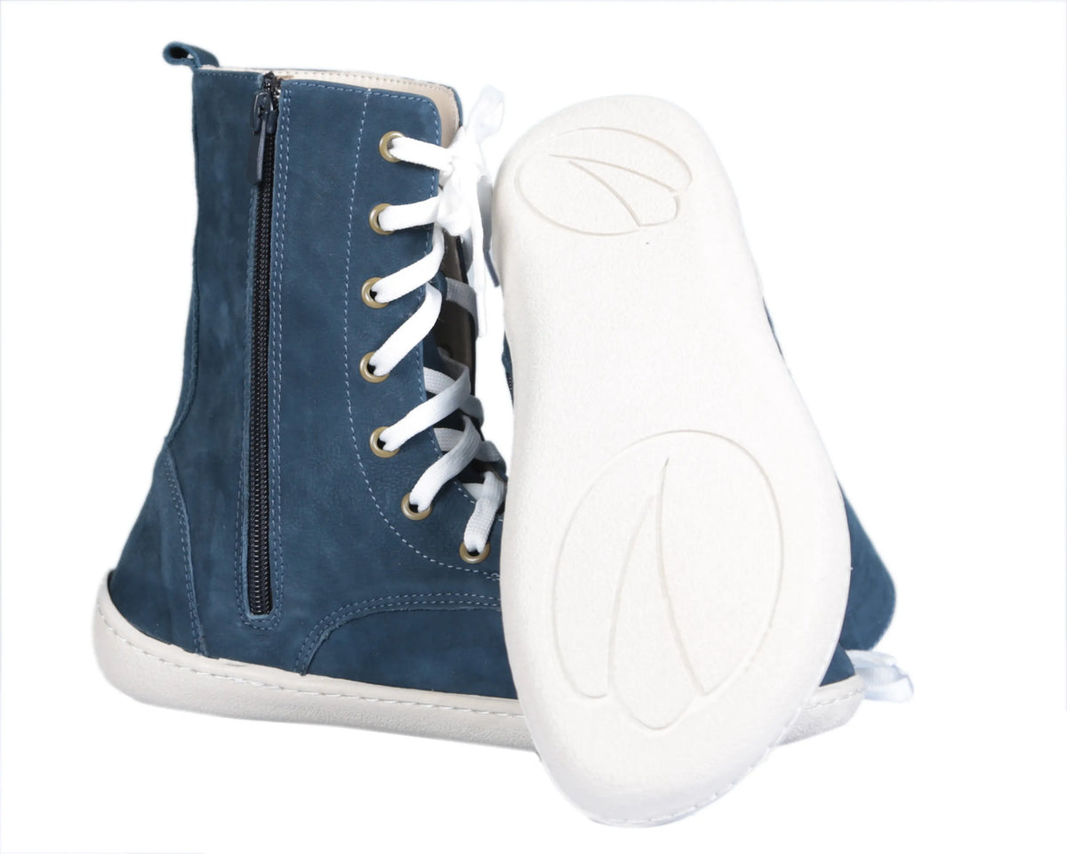 Nubuck Barefoot Long Boots Shoes – 6mm Rubber Sole – Jeans