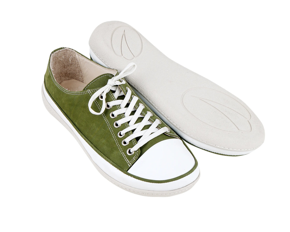 Nubuck Barefoot Converse Shoes – 6mm Rubber Sole – Green