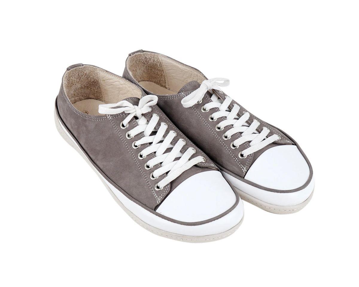 Nubuck Barefoot Converse Shoes – 6mm Rubber Sole – Gray