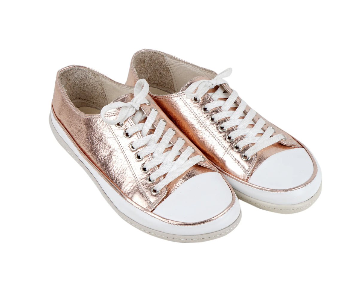 Bright Barefoot Converse Shoes – 6mm Rubber Sole – Rose Gold