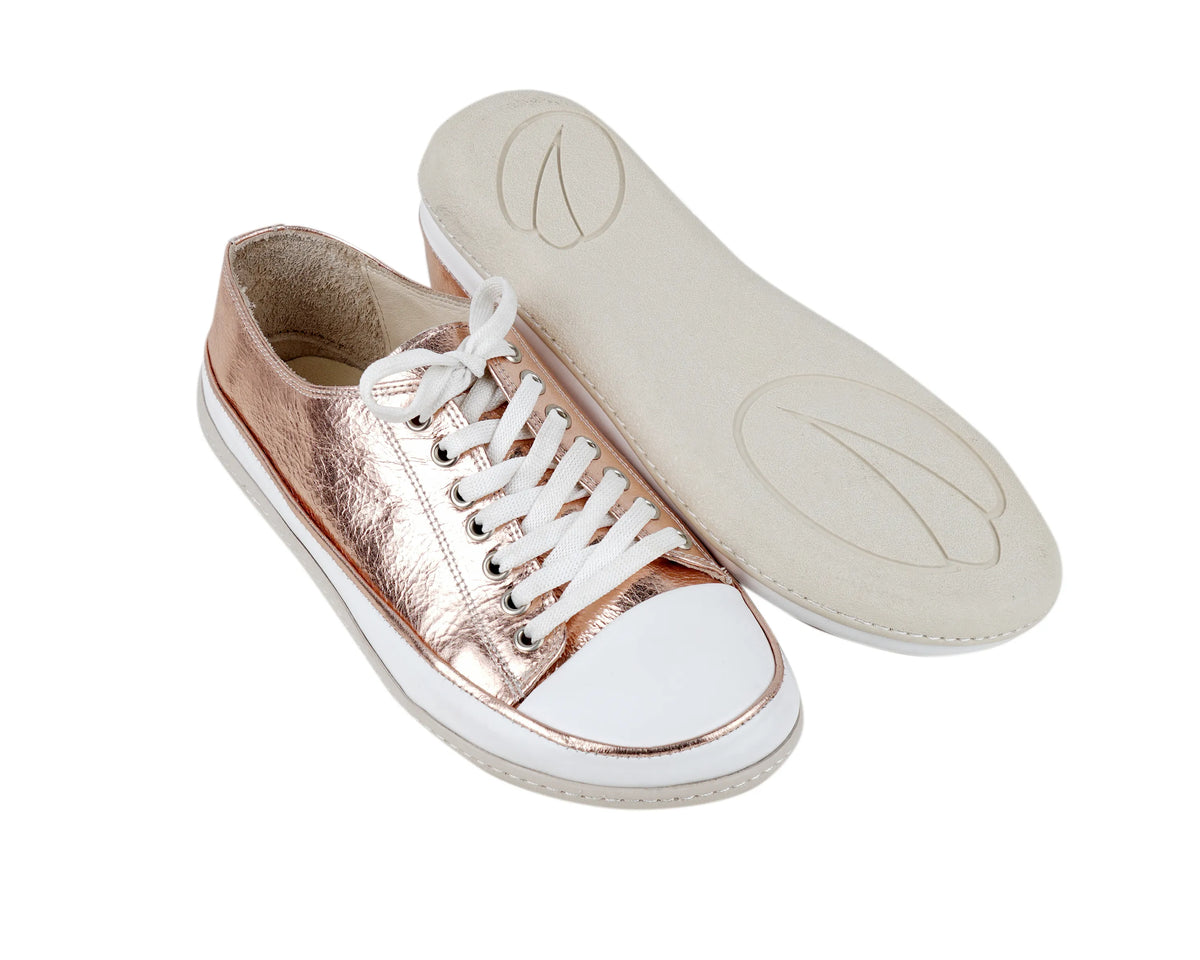 Bright Barefoot Converse Shoes – 6mm Rubber Sole – Rose Gold