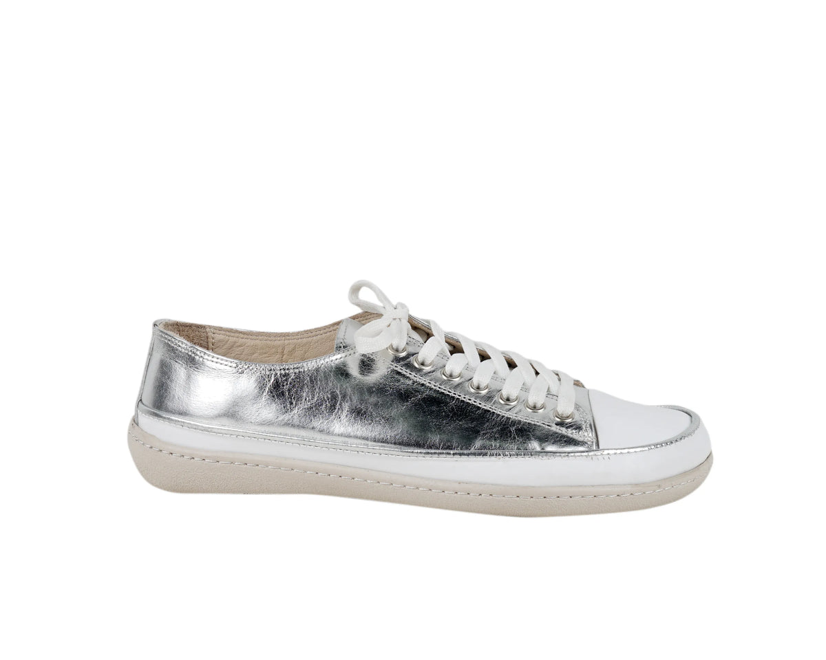 Bright Barefoot Converse Shoes – 6mm Rubber Sole – Silver