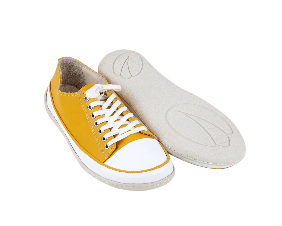 Smooth Barefoot Converse Shoes – 6mm Rubber Sole – Mustard