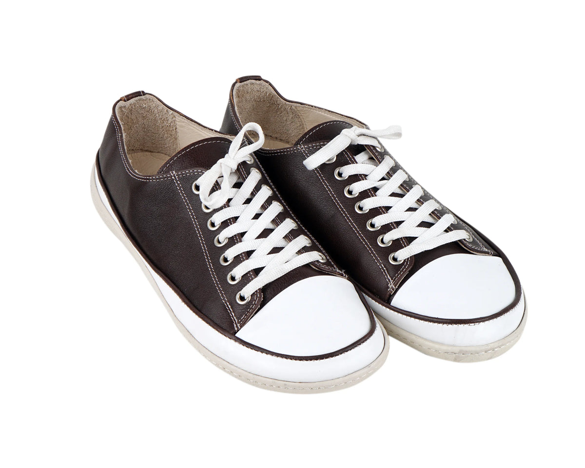 Smooth Barefoot Converse Shoes – 6mm Rubber Sole – Dark Brown