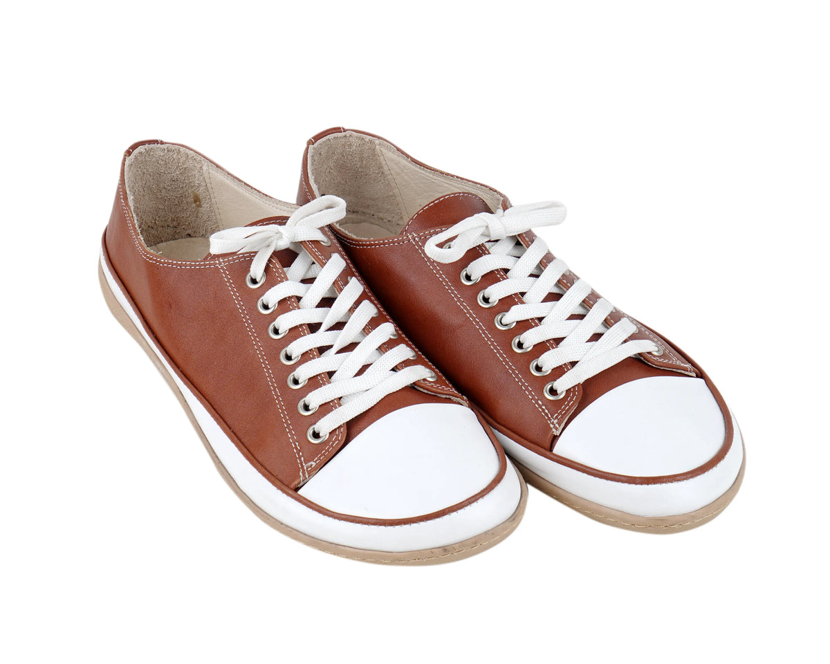 Smooth Barefoot Converse Shoes – 6mm Rubber Sole – Brown