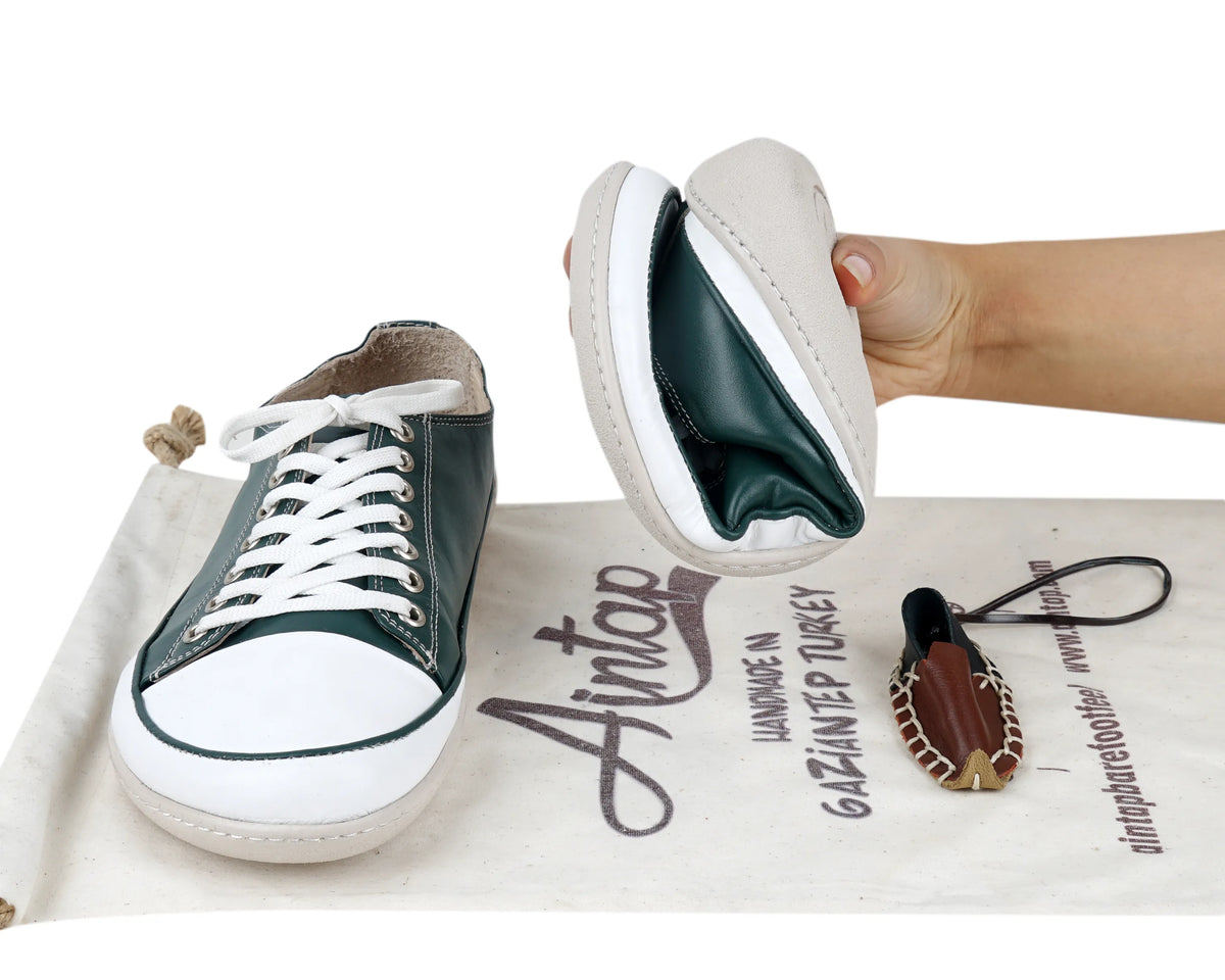 Smooth Barefoot Converse Shoes – 6mm Rubber Sole – Green