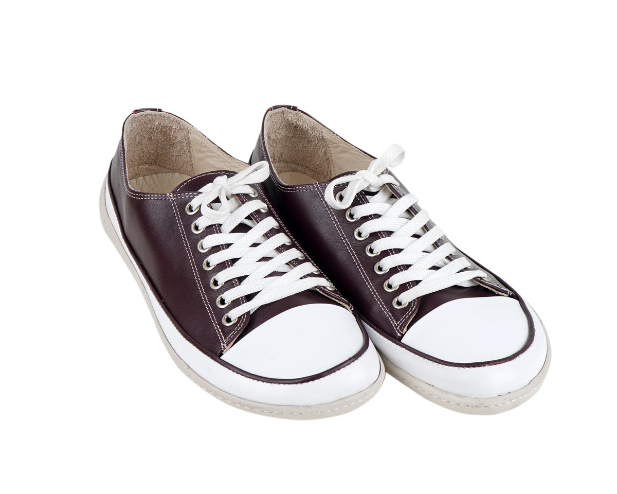 Smooth Barefoot Converse Shoes – 6mm Rubber Sole – Burgundy
