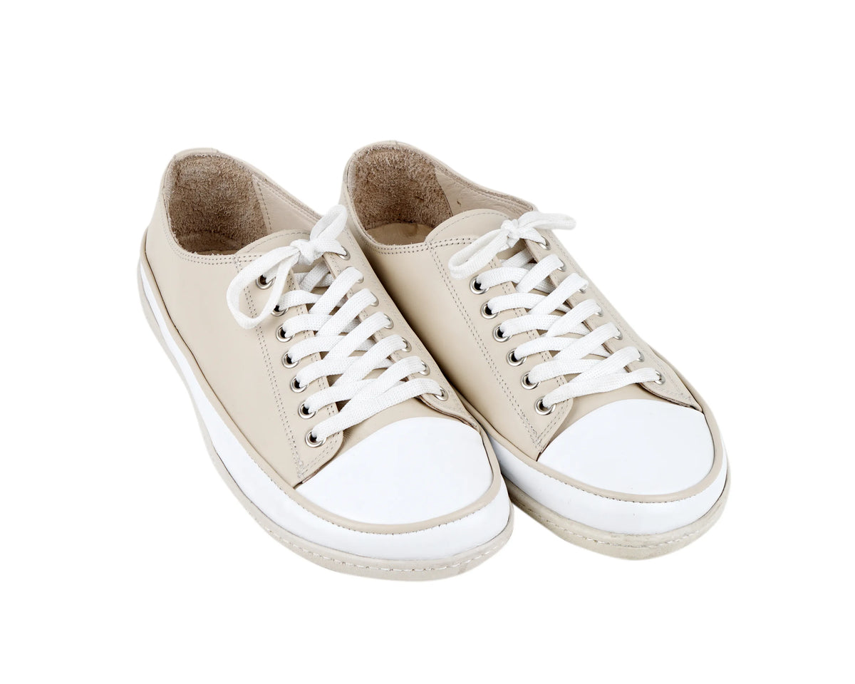 Smooth Barefoot Converse Shoes – 6mm Rubber Sole – Cream