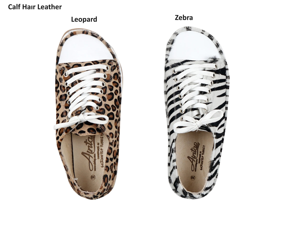 Hair Barefoot Converse Shoes – 6mm Rubber Sole – Zebra