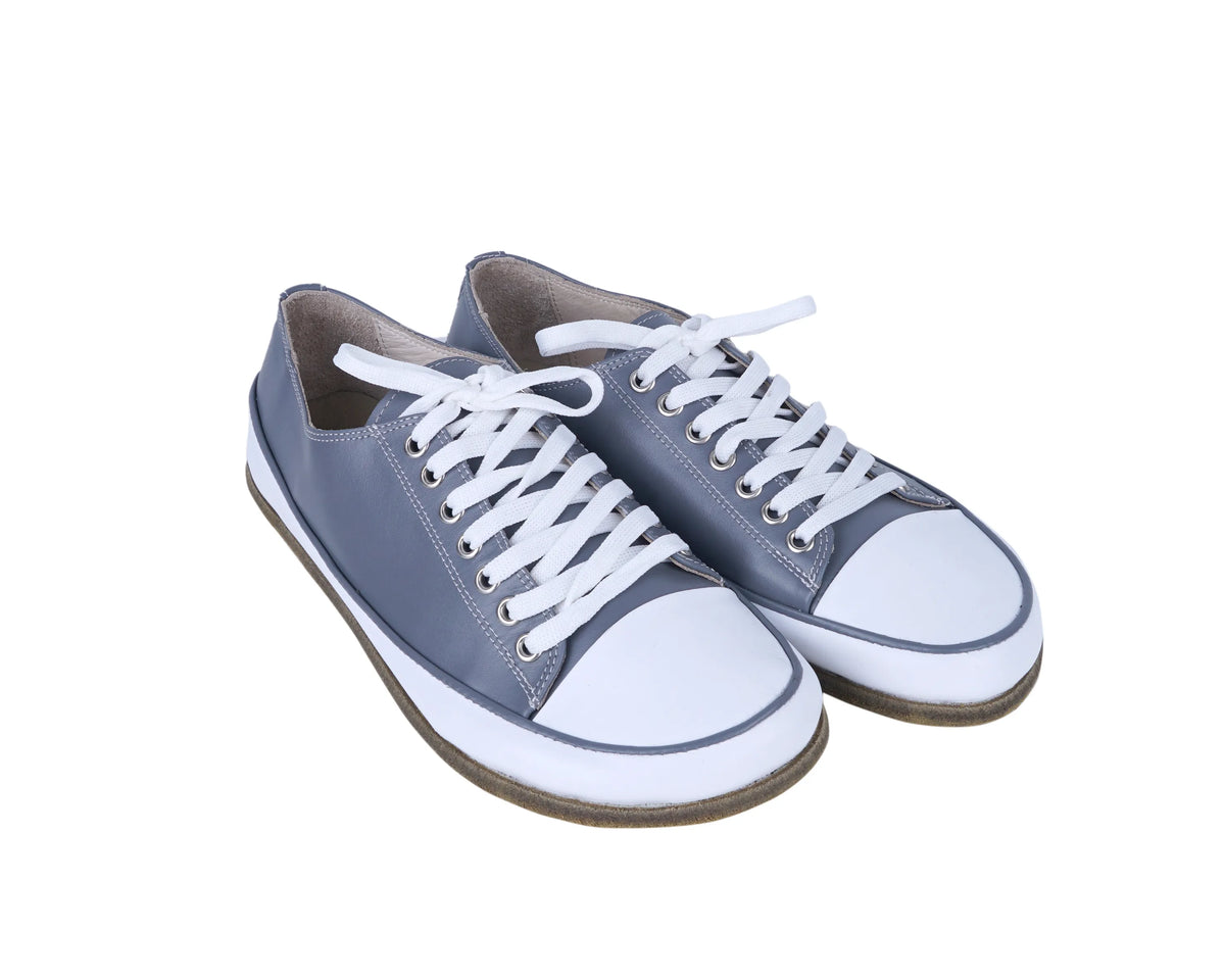 Smooth Barefoot Converse Shoes – Classic Sole — Leather Sole – Gray