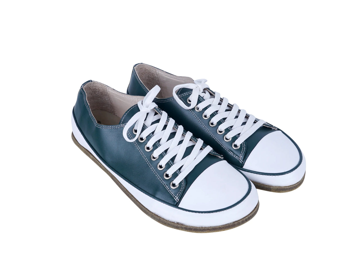 Smooth Barefoot Converse Shoes – Classic Sole — Leather Sole – Green
