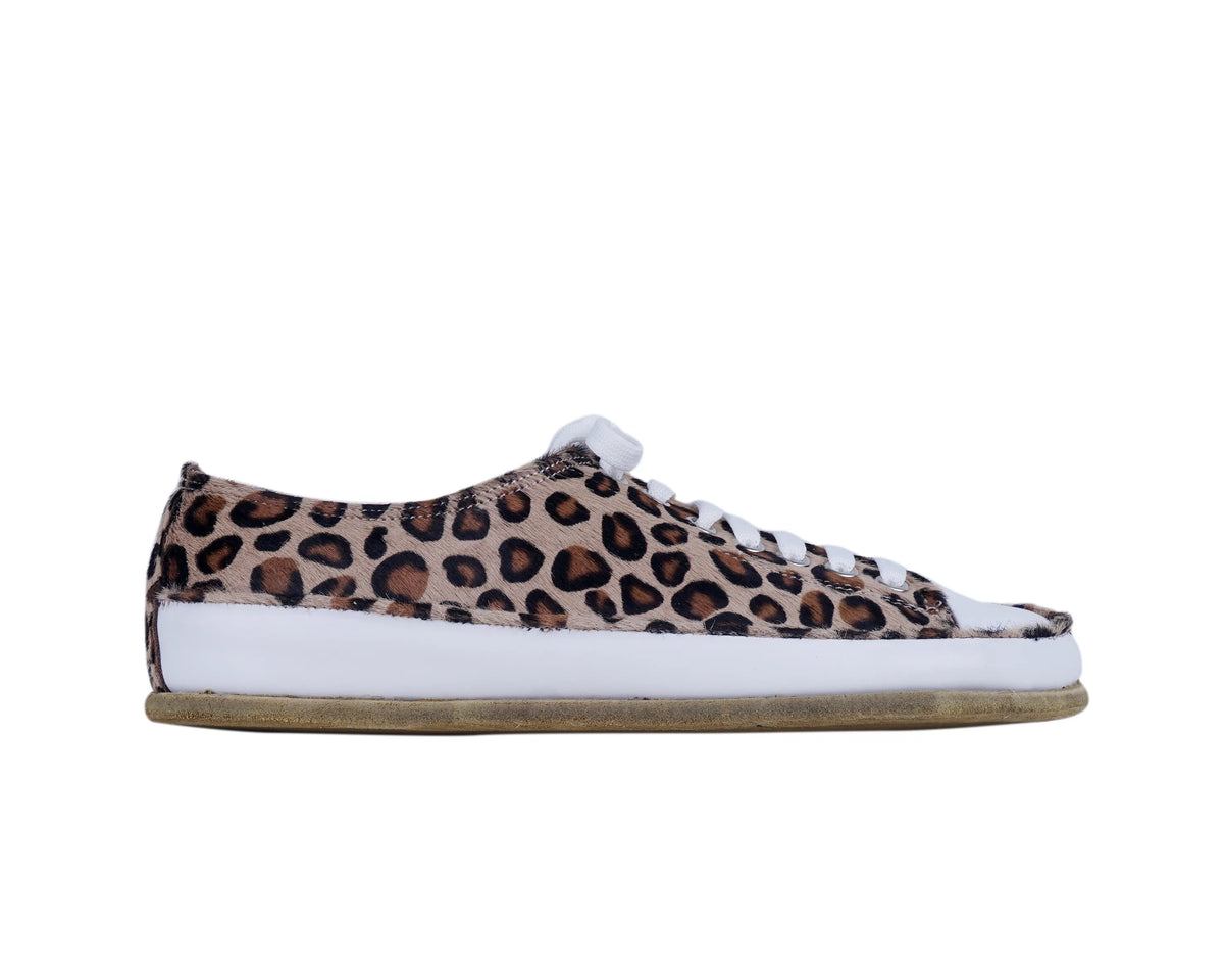 Hair Barefoot Converse Shoes – Classic Sole — Leather Sole – Leopard