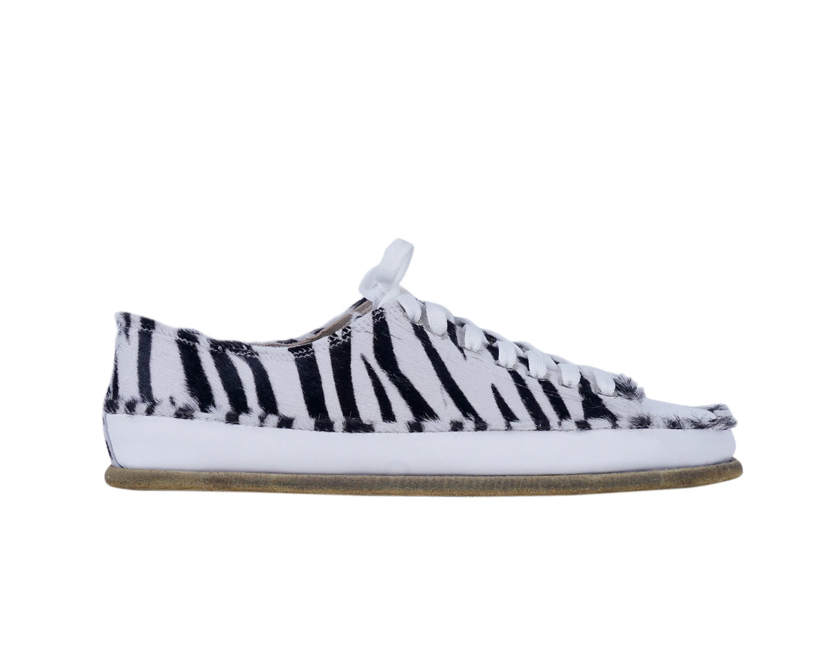 Hair Barefoot Converse Shoes – Classic Sole — Leather Sole – Zebra