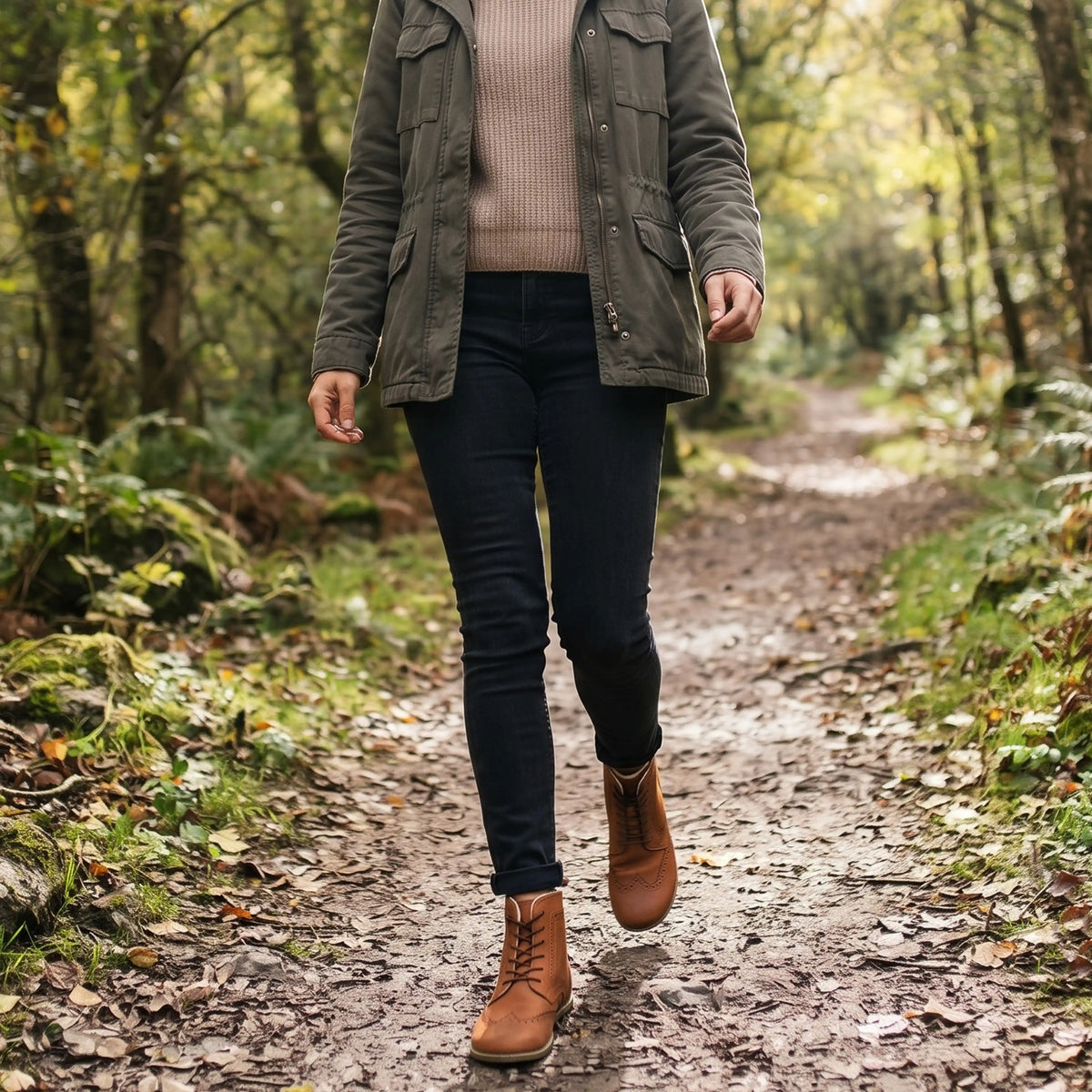 Crazy Barefoot Moccasin Boots Shoes – Classic Sole — Leather Sole – Honey Camel