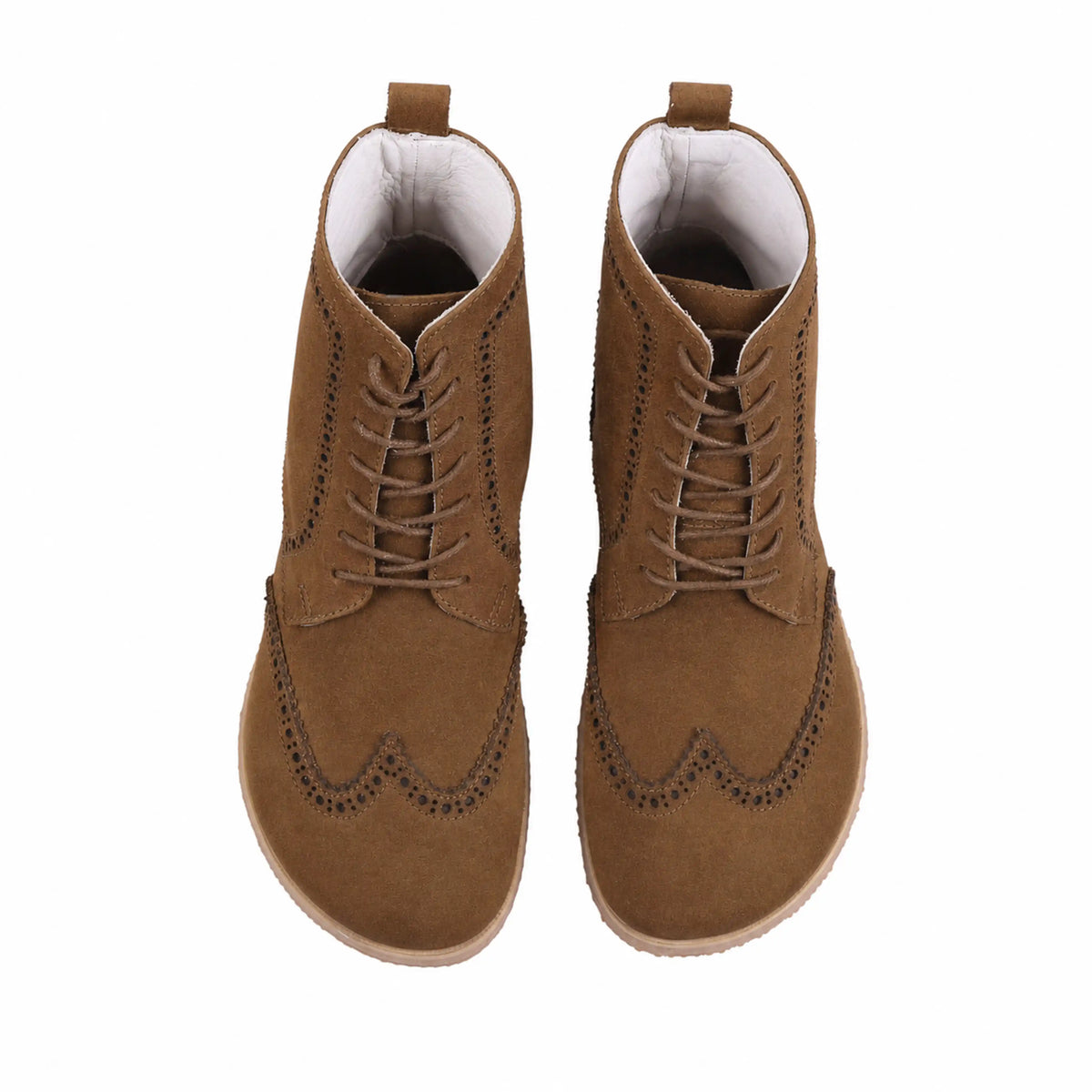 Suede Barefoot Moccasin Boots Shoes – Eva Outsole – Tan
