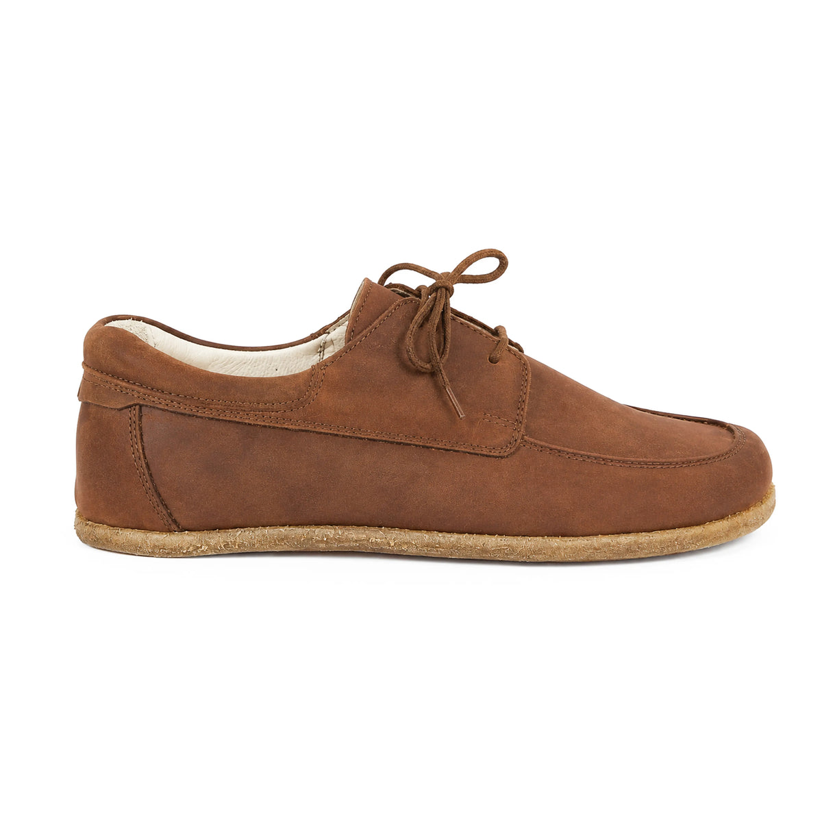 Crazy Barefoot Laces Penny Loafer Shoes – Classic Sole — Leather Sole – Honey Camel