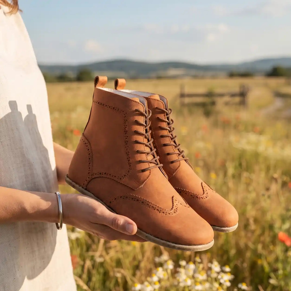 Crazy Barefoot Moccasin Boots Shoes – Classic Sole — Leather Sole – Honey Camel
