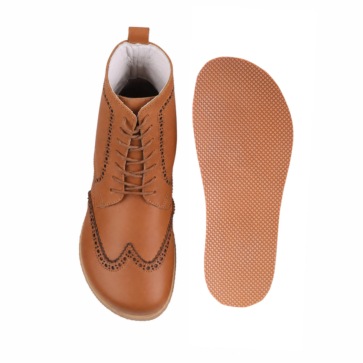 Smooth Barefoot Moccasin Boots Shoes – Eva Outsole – Tan