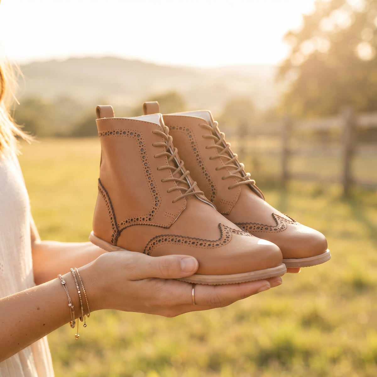 Smooth Barefoot Moccasin Boots Shoes – Eva Outsole – Tan