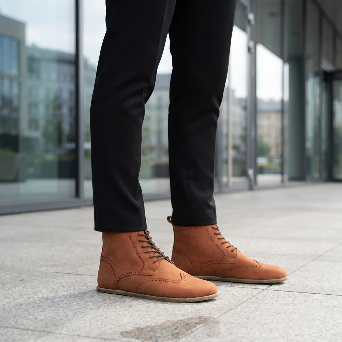 Crazy Barefoot Moccasin Boots Shoes – Classic Sole — Leather Sole – Honey Camel