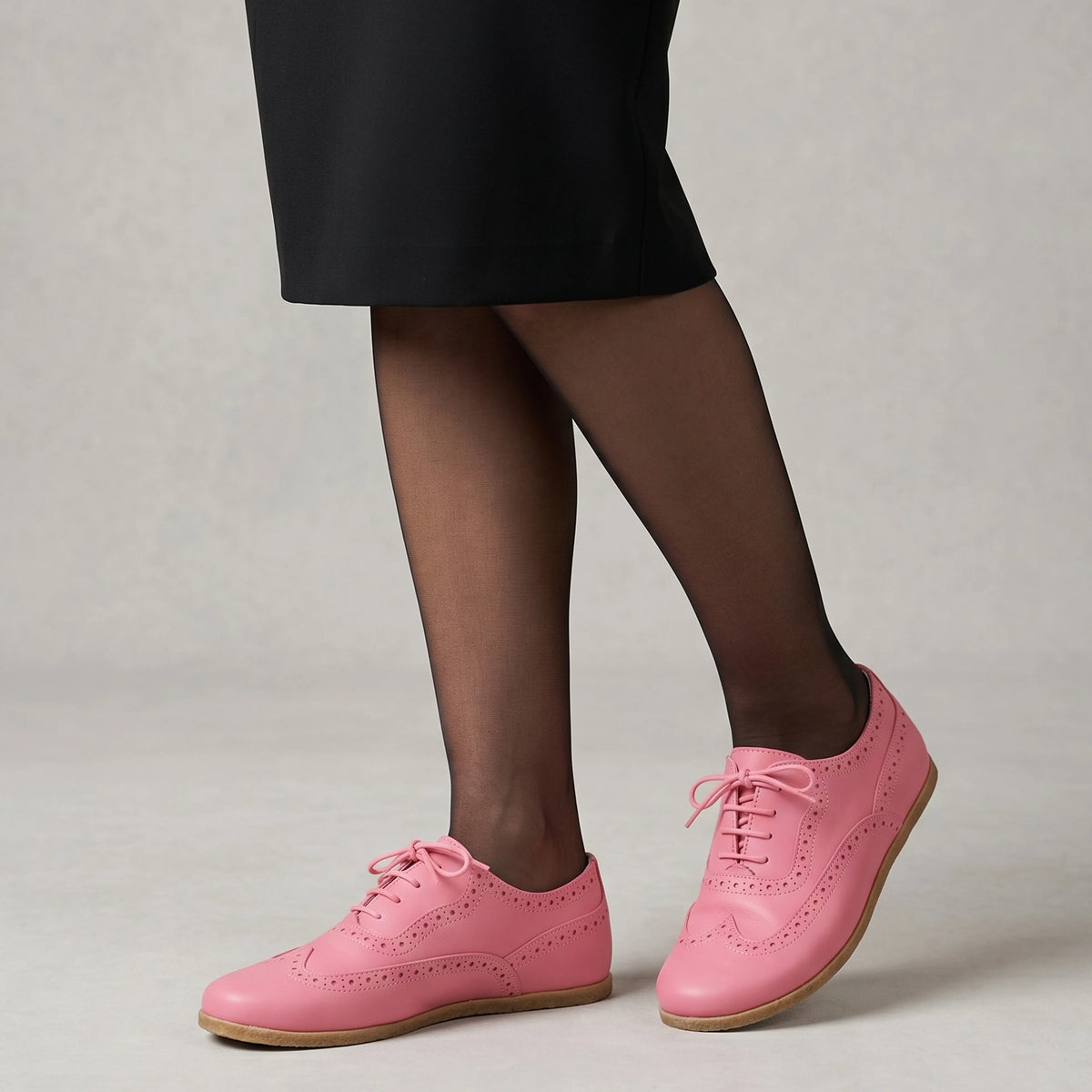 Smooth Barefoot Moccasin Shoes – Classic Sole — Leather Sole – Pink