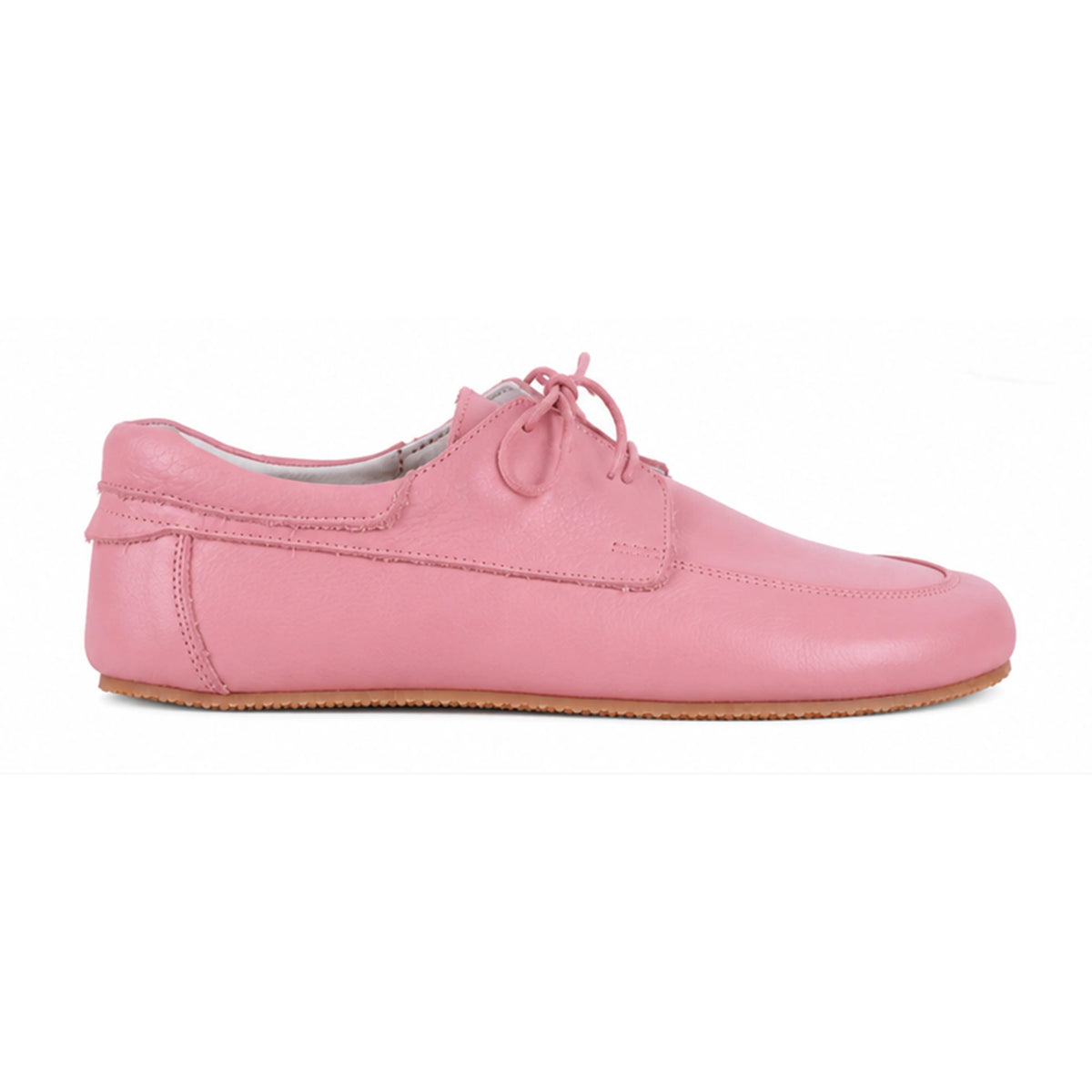 Smooth Barefoot Laces Penny Loafer Shoes – Rubber Sole – Pink