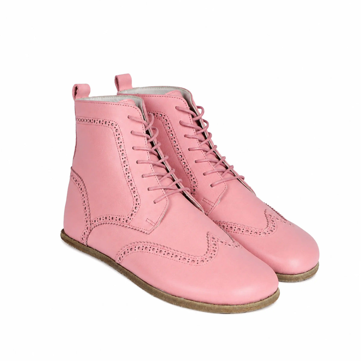 Smooth Barefoot Moccasin Boots Shoes – Classic Sole — Leather Sole – Pink