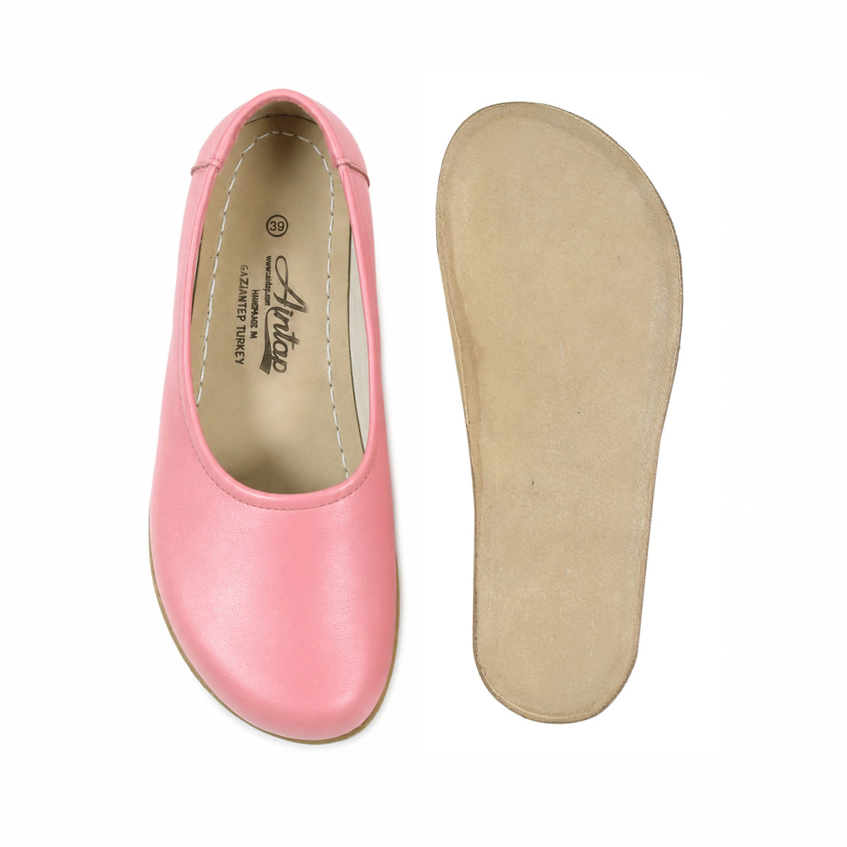 Smooth Barefoot Ballet Shoes – Classic Sole — Leather Sole – Pink