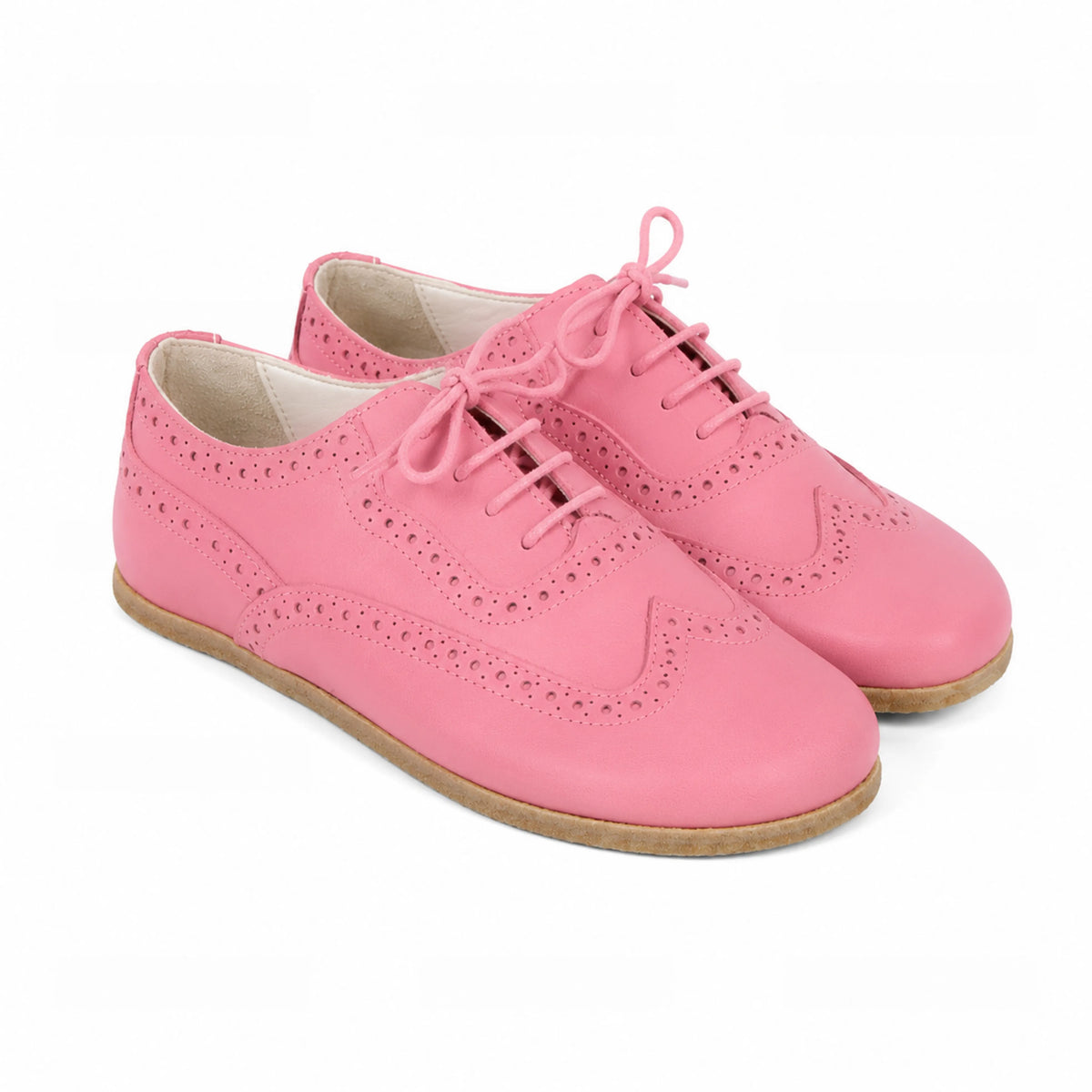 Smooth Barefoot Moccasin Shoes – Classic Sole — Leather Sole – Pink