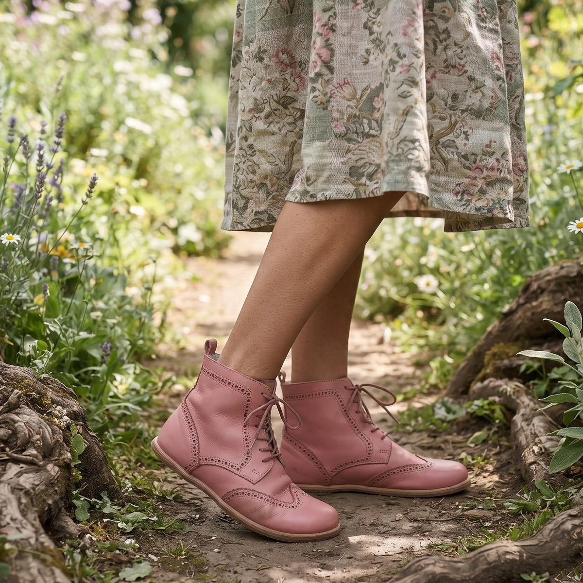Smooth Barefoot Moccasin Boots Shoes – Eva Outsole – Pink