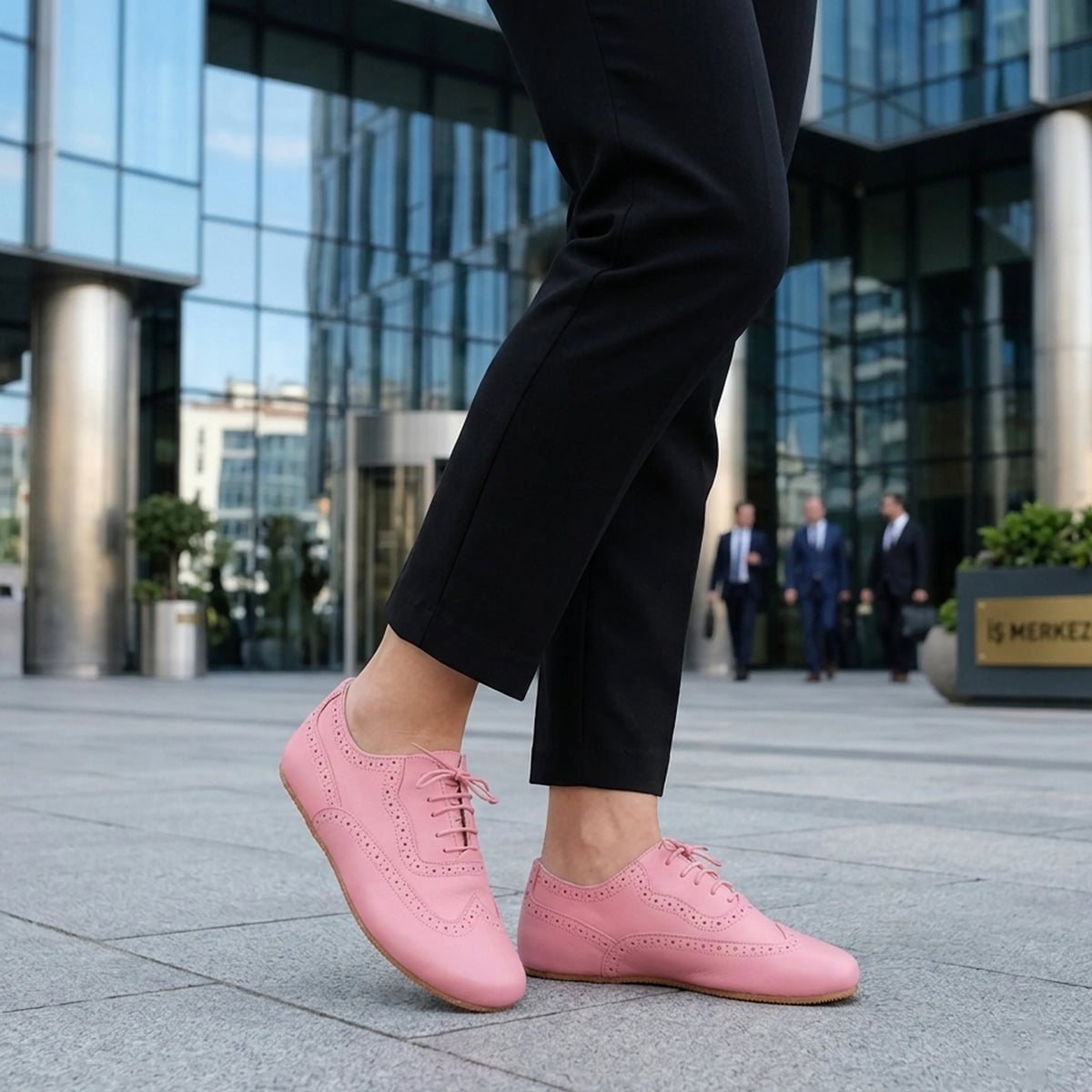 Smooth Barefoot Moccasin Shoes – Rubber Sole – Pink