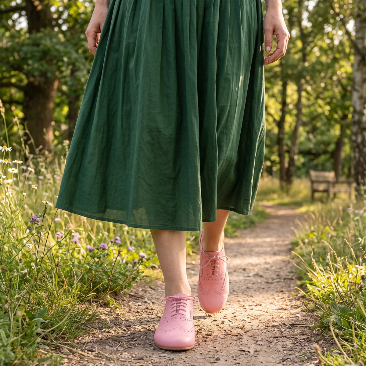 Smooth Barefoot Moccasin Shoes – Rubber Sole – Pink