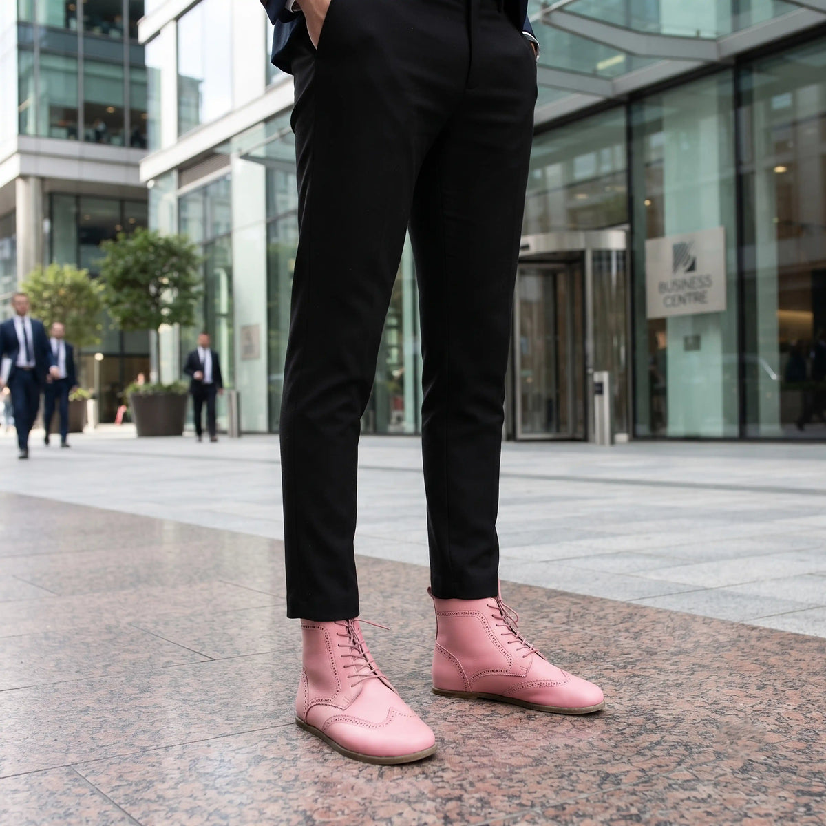 Smooth Barefoot Moccasin Boots Shoes – Classic Sole — Leather Sole – Pink