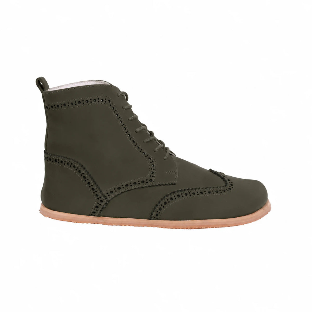 Smooth Barefoot Moccasin Boots Shoes – Eva Outsole – Olive Green