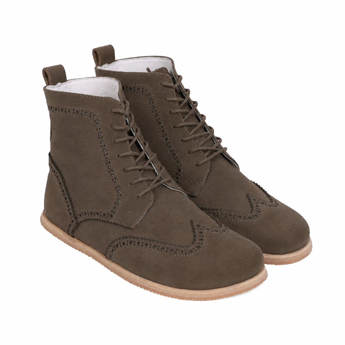 Nubuck Barefoot Moccasin Boots Shoes – Eva Outsole – Smoked